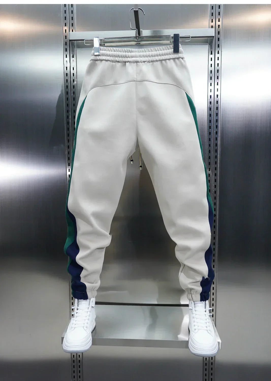 Pantalons à Tension avec Rayures Contrapositionnées