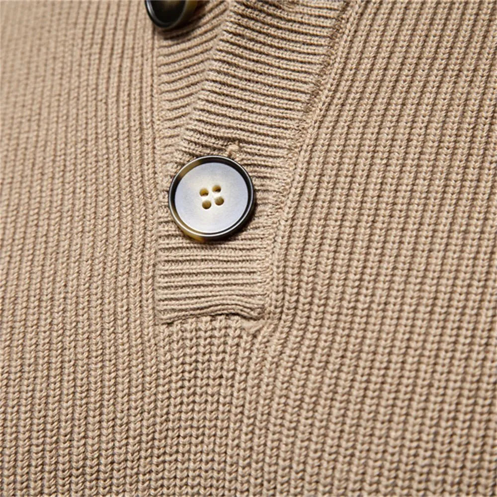 Pull Homme Avec Design de Bouton