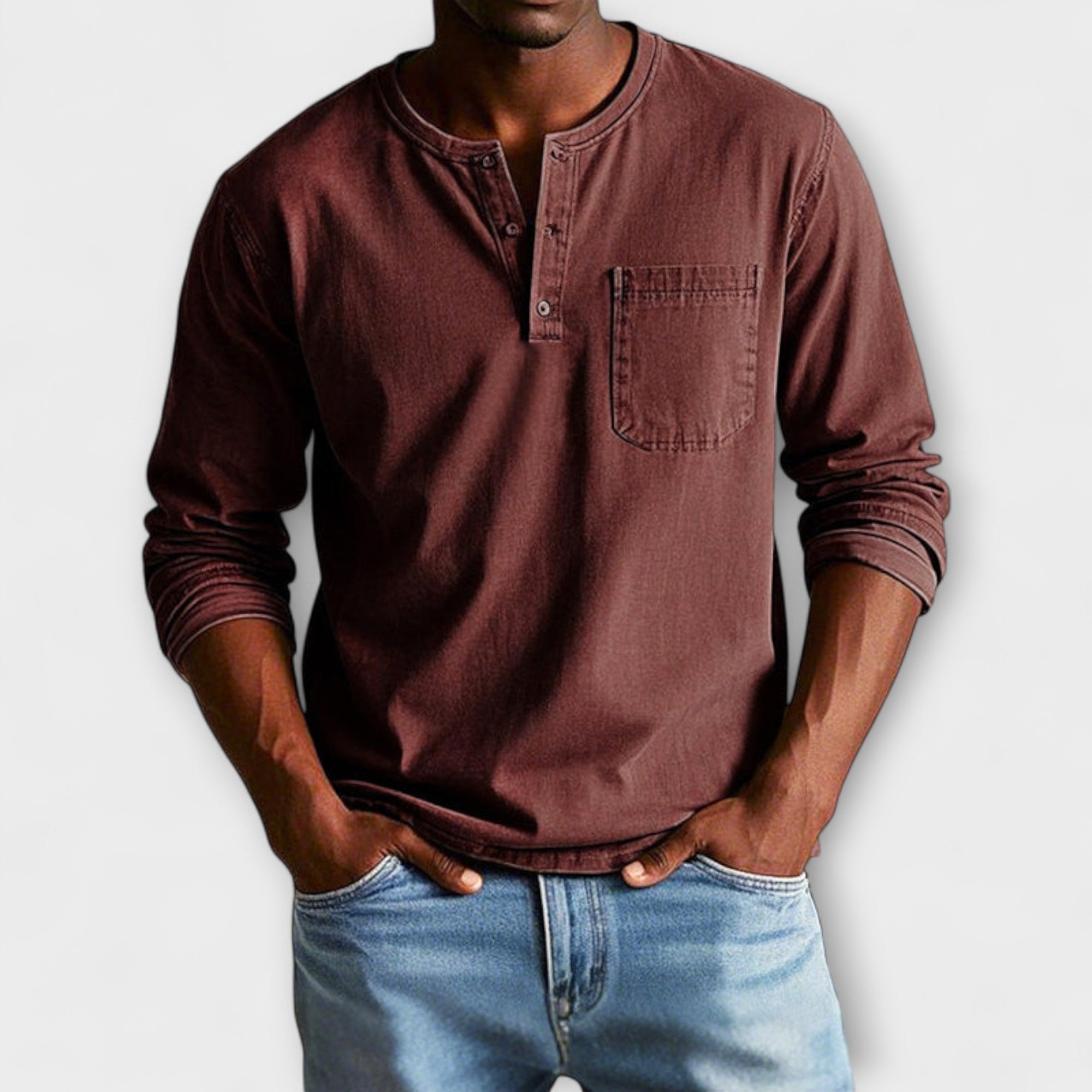 Chemise Vintage à Manches Longues