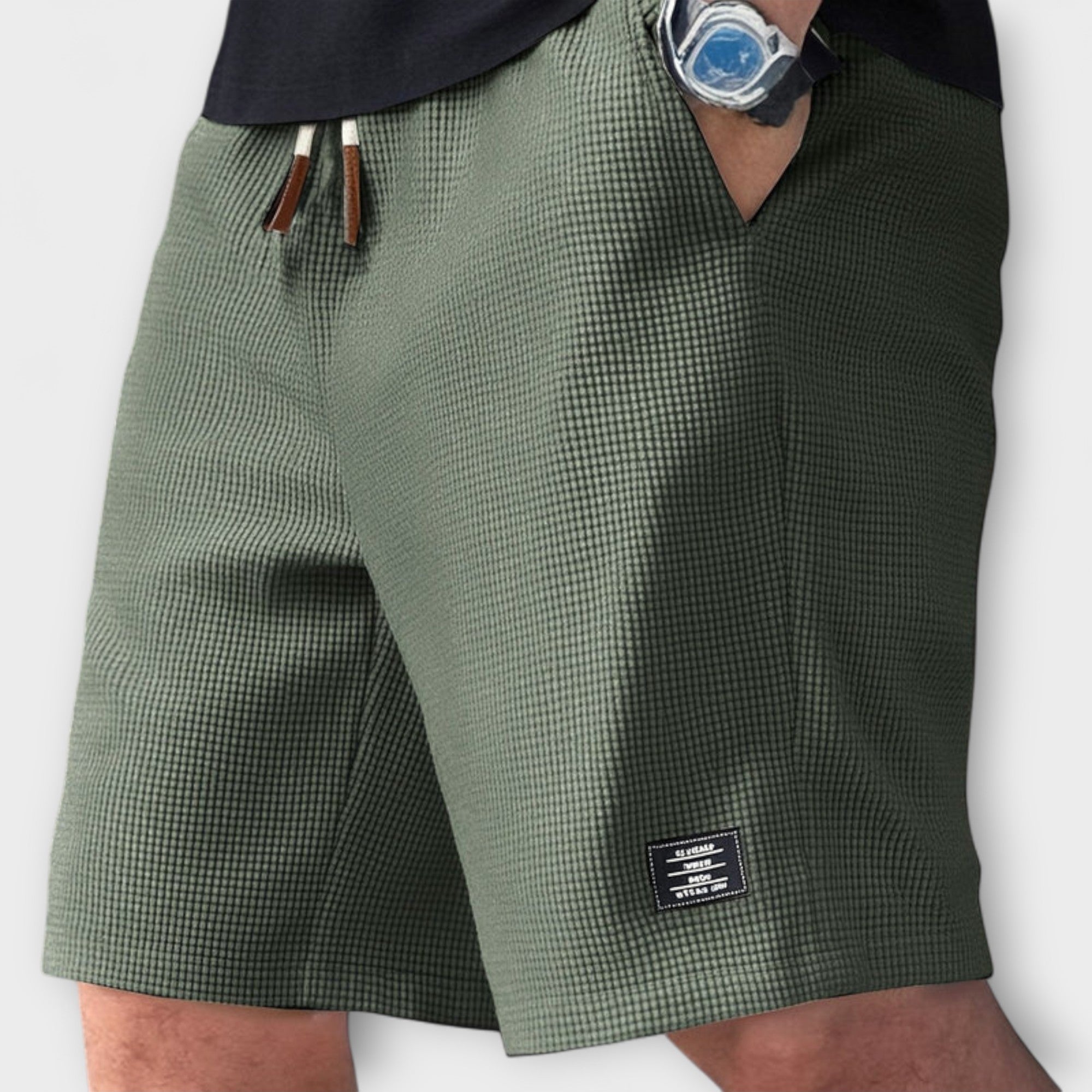 Shorts d'été en tricot gaufré