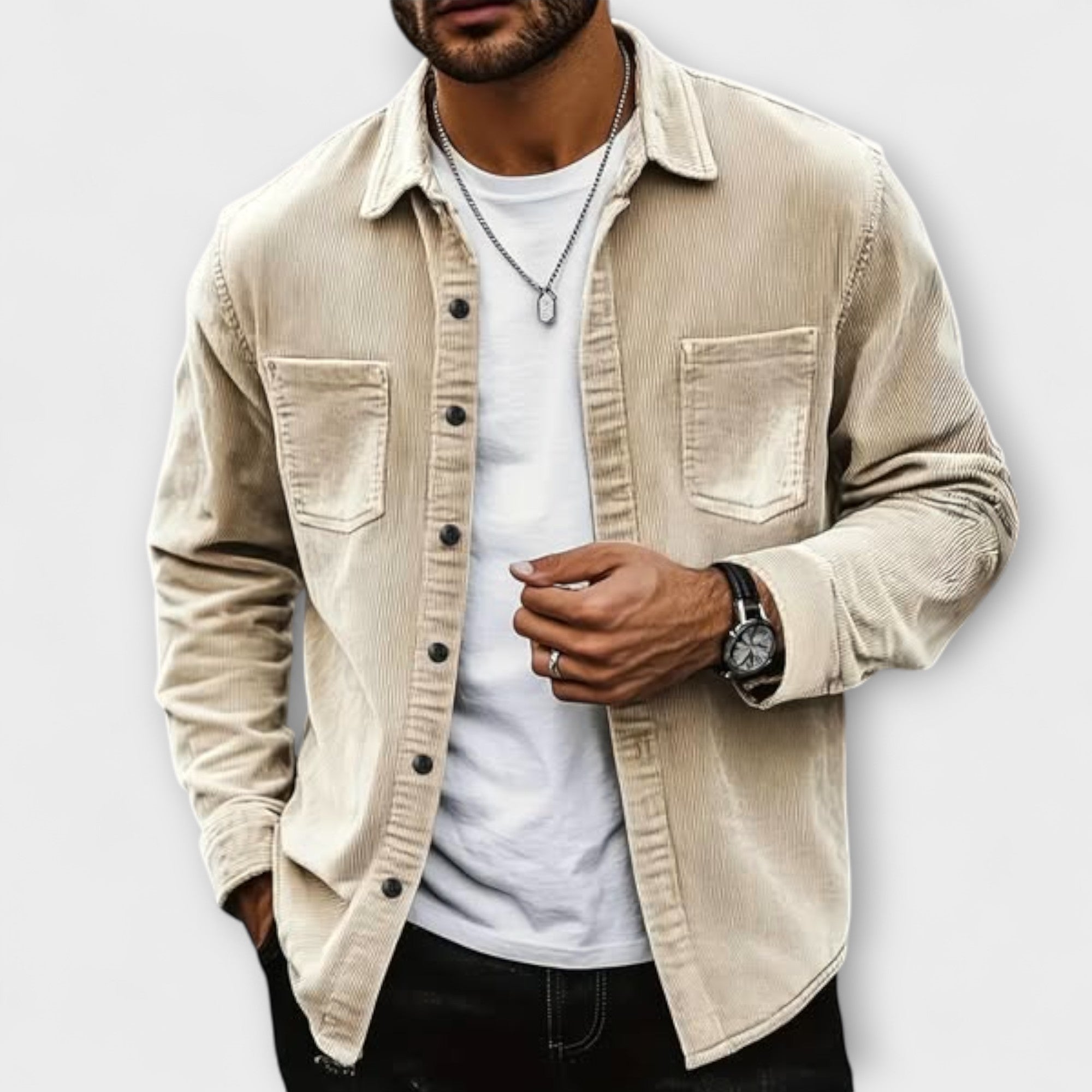 Cardigan en Velours Côtelé