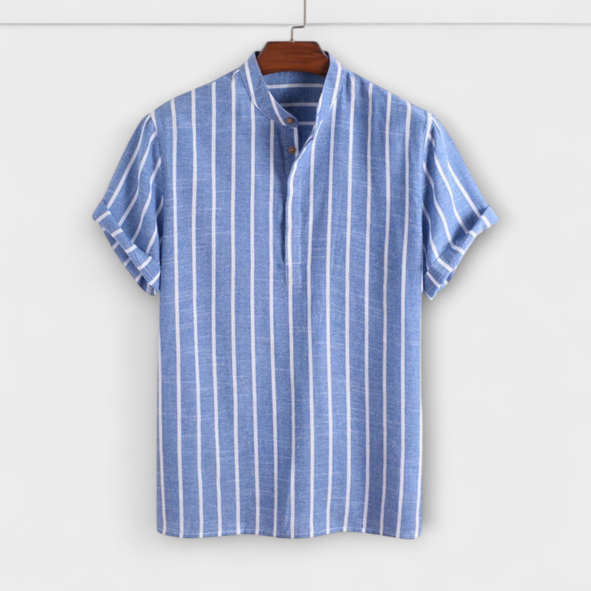 Chemise et Shorts Rayés en Lin