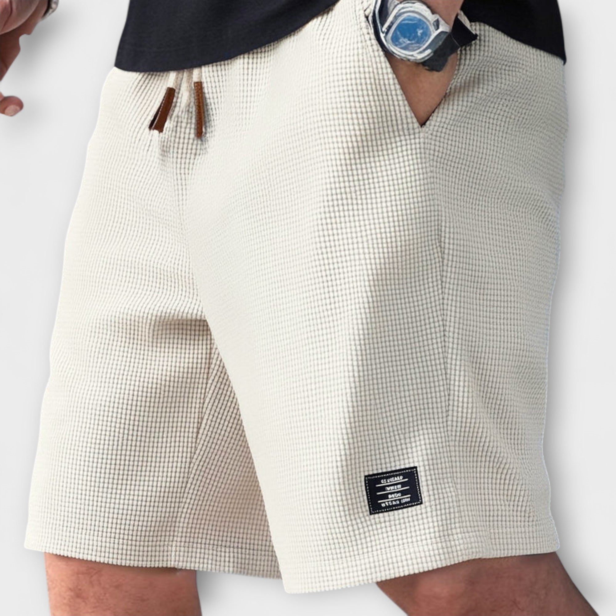 Shorts d'été en tricot gaufré