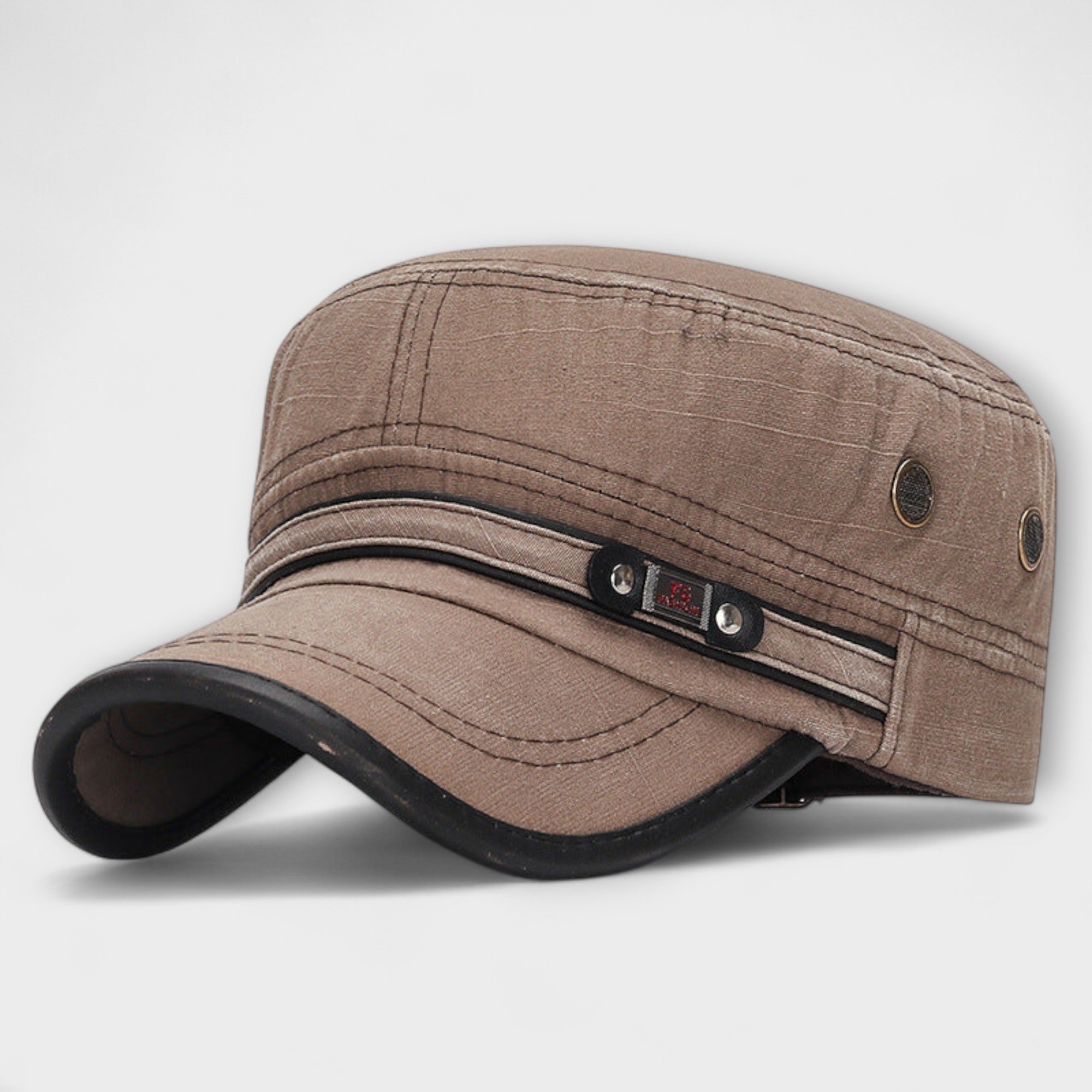 Casquette Plate en Coton Vintage