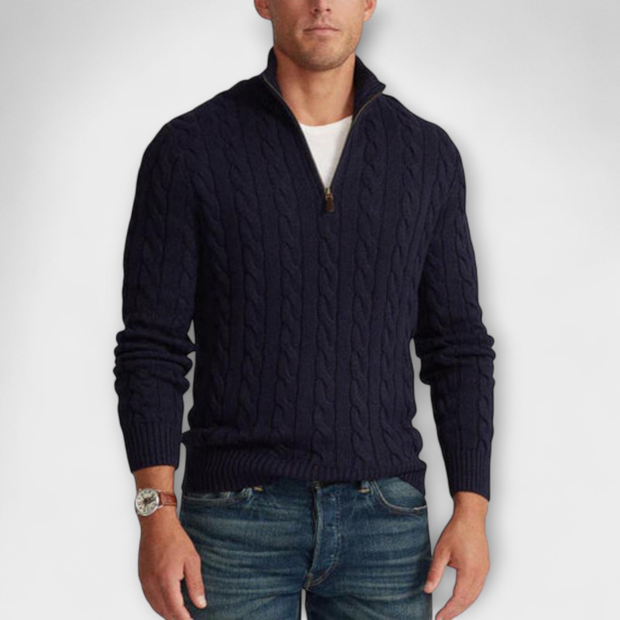 Pull Élégant Demi-Zip