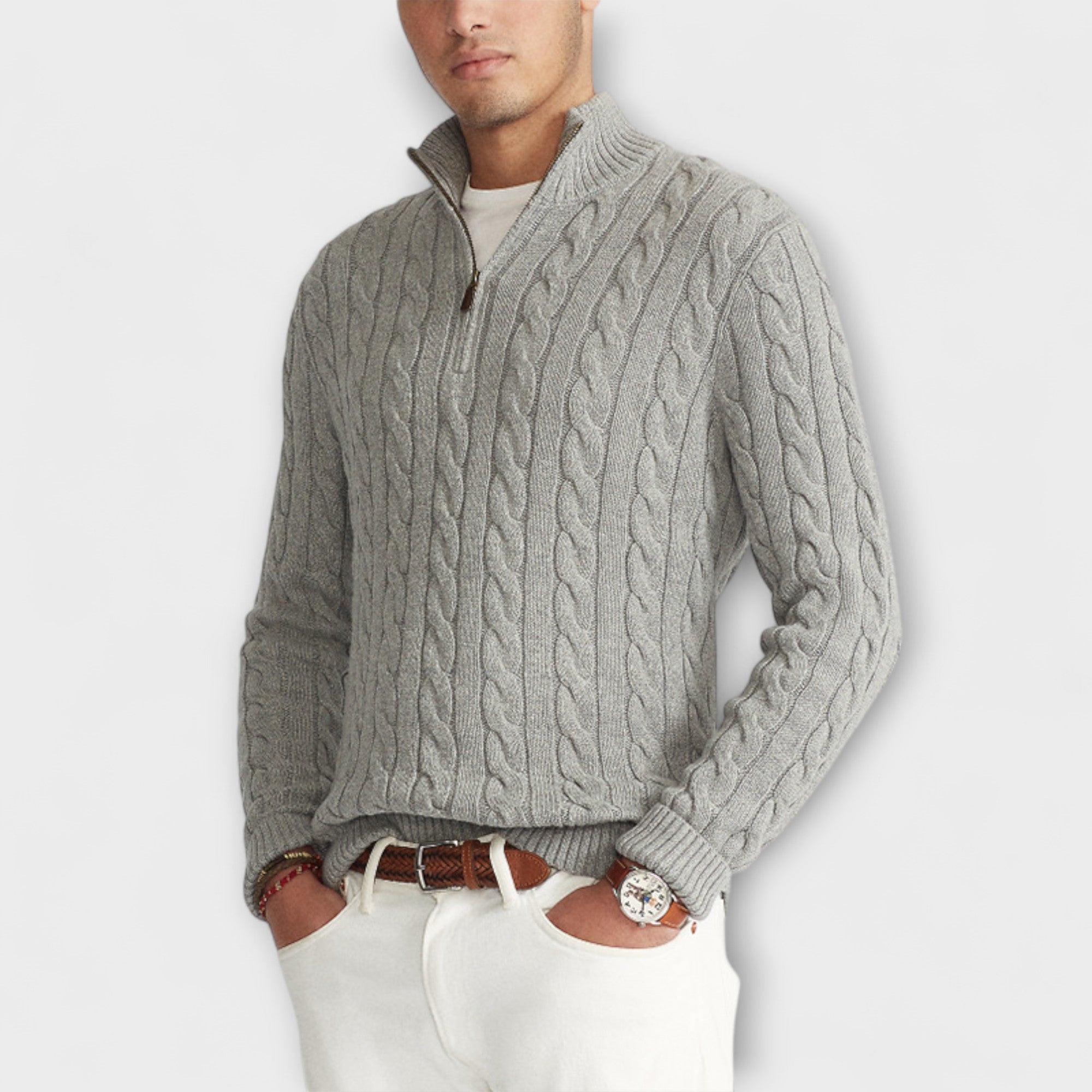 Pull Élégant Demi-Zip
