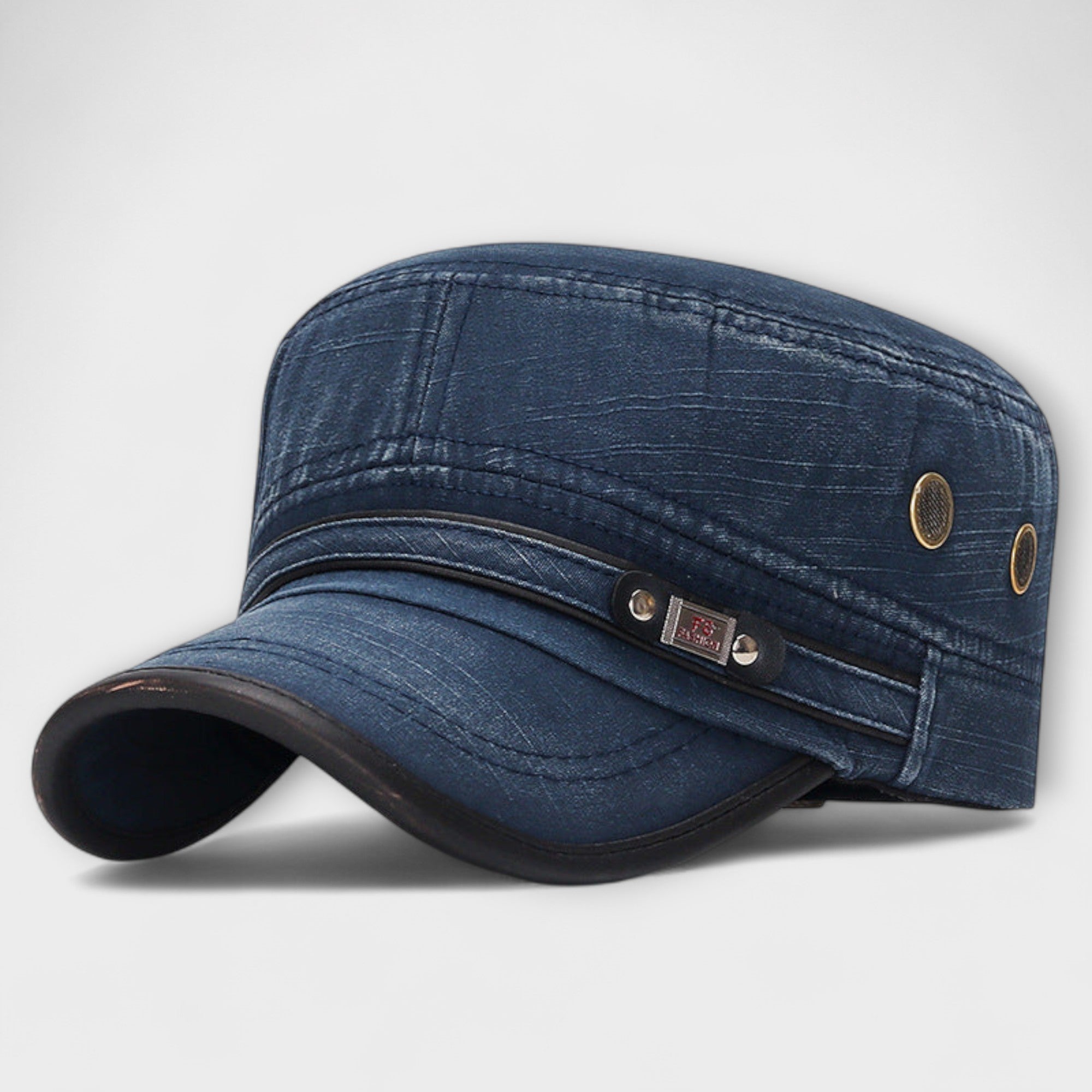 Casquette Plate en Coton Vintage