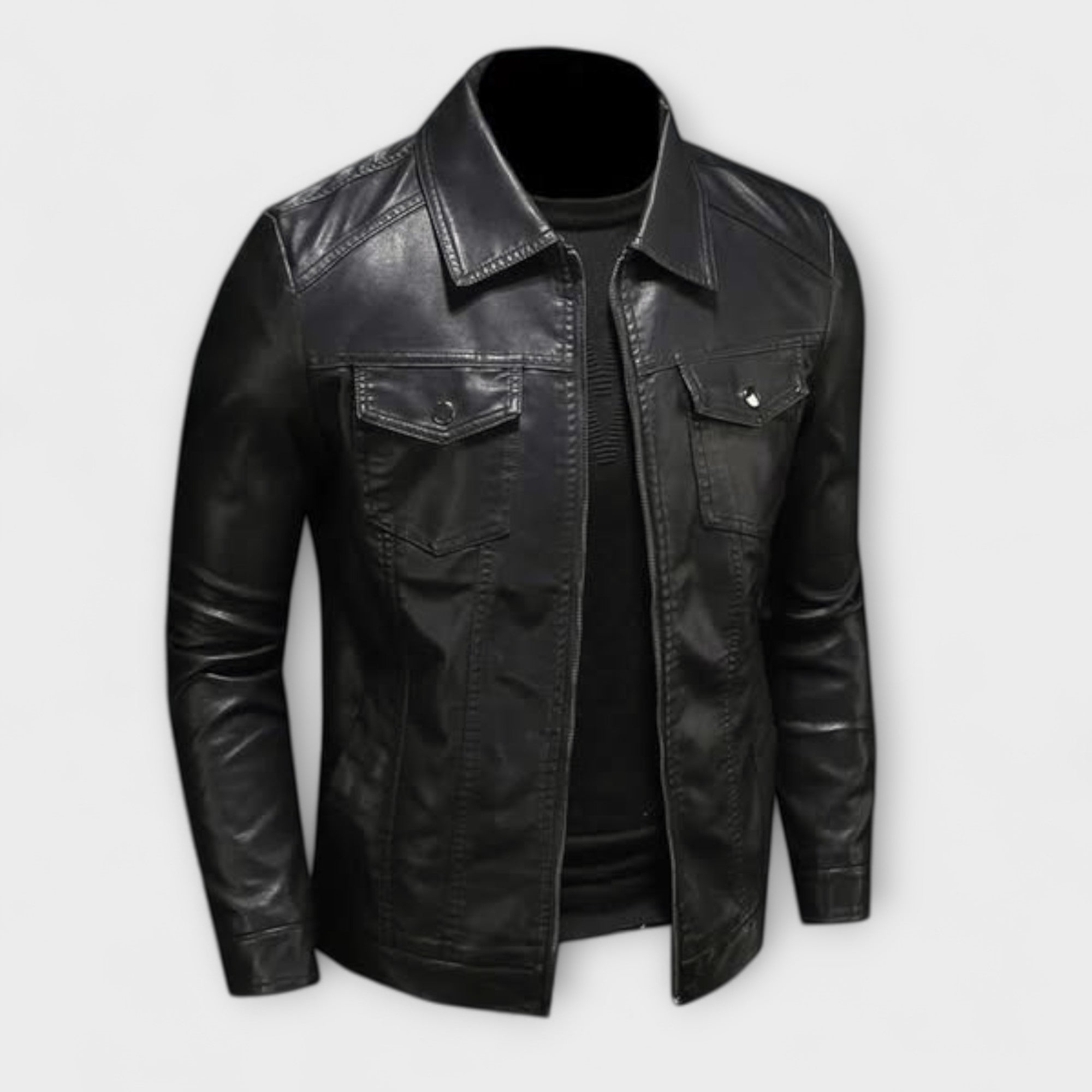 Veste en cuir artisanale
