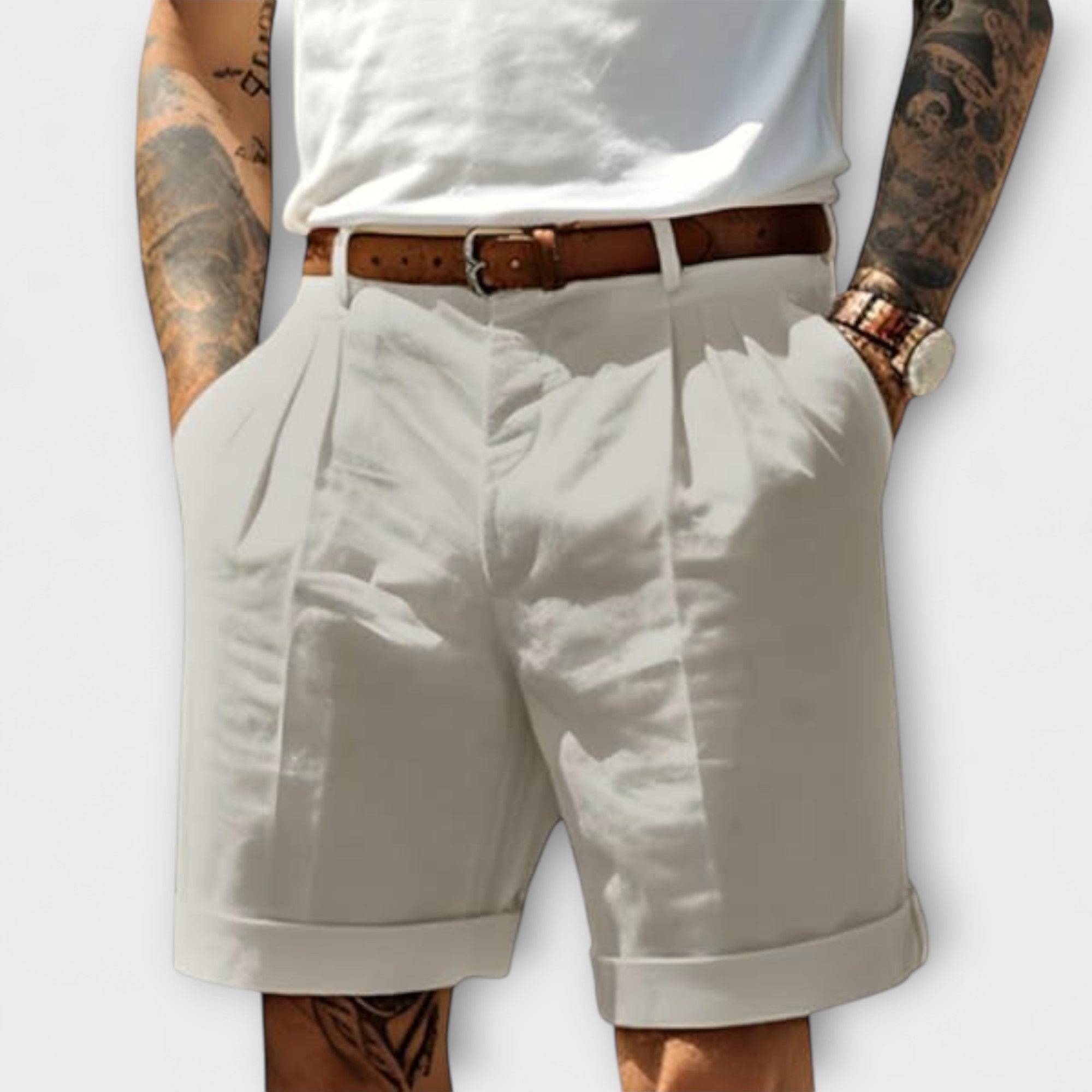 Shorts Bermuda en Coton Élégant