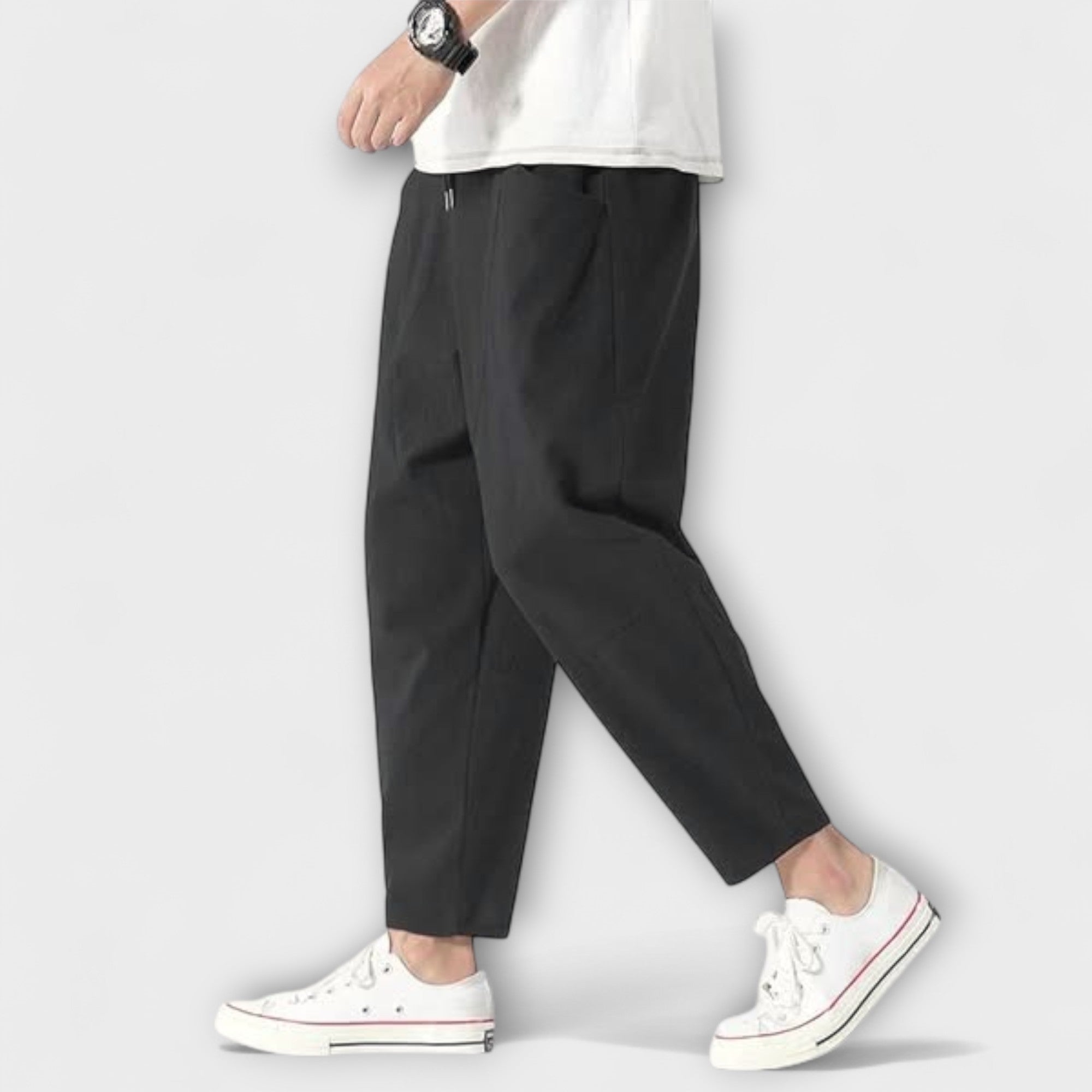 Pantalons croppés en lin