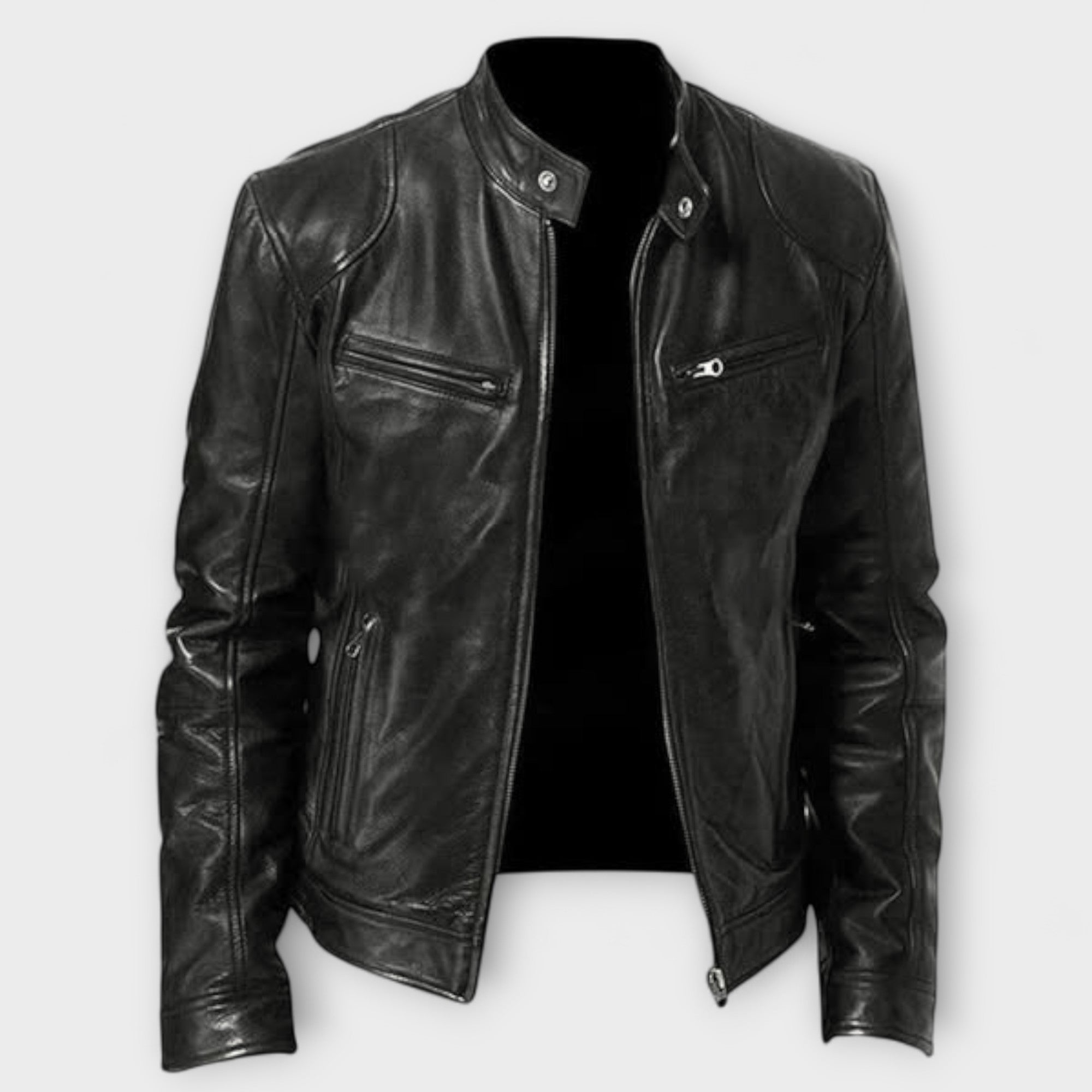 Veste casual en cuir