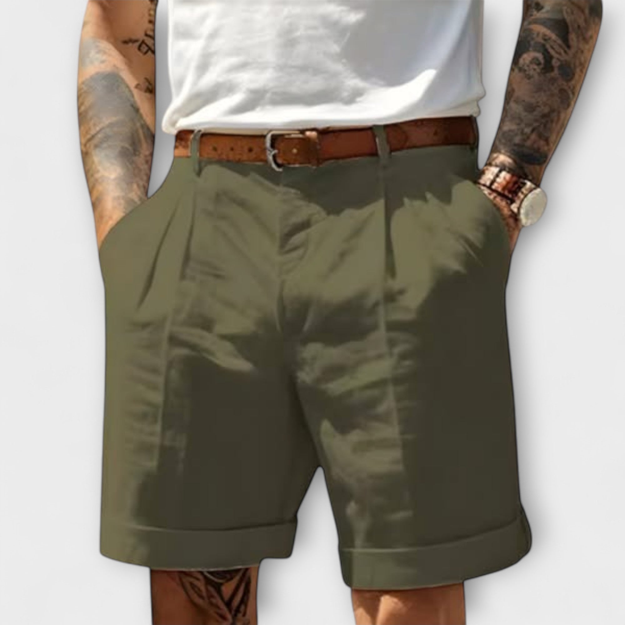 Shorts Bermuda en Coton Élégant