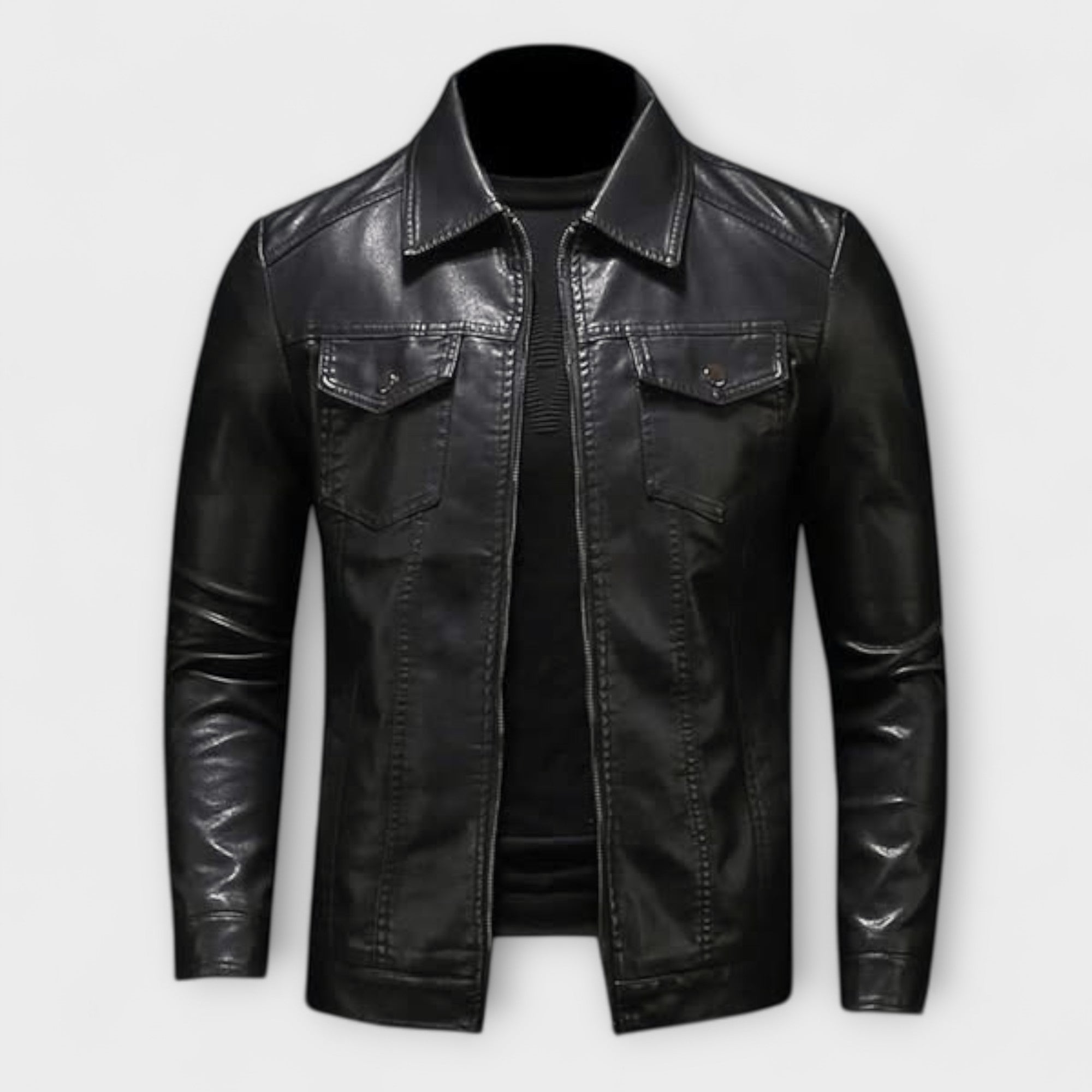 Veste en cuir artisanale