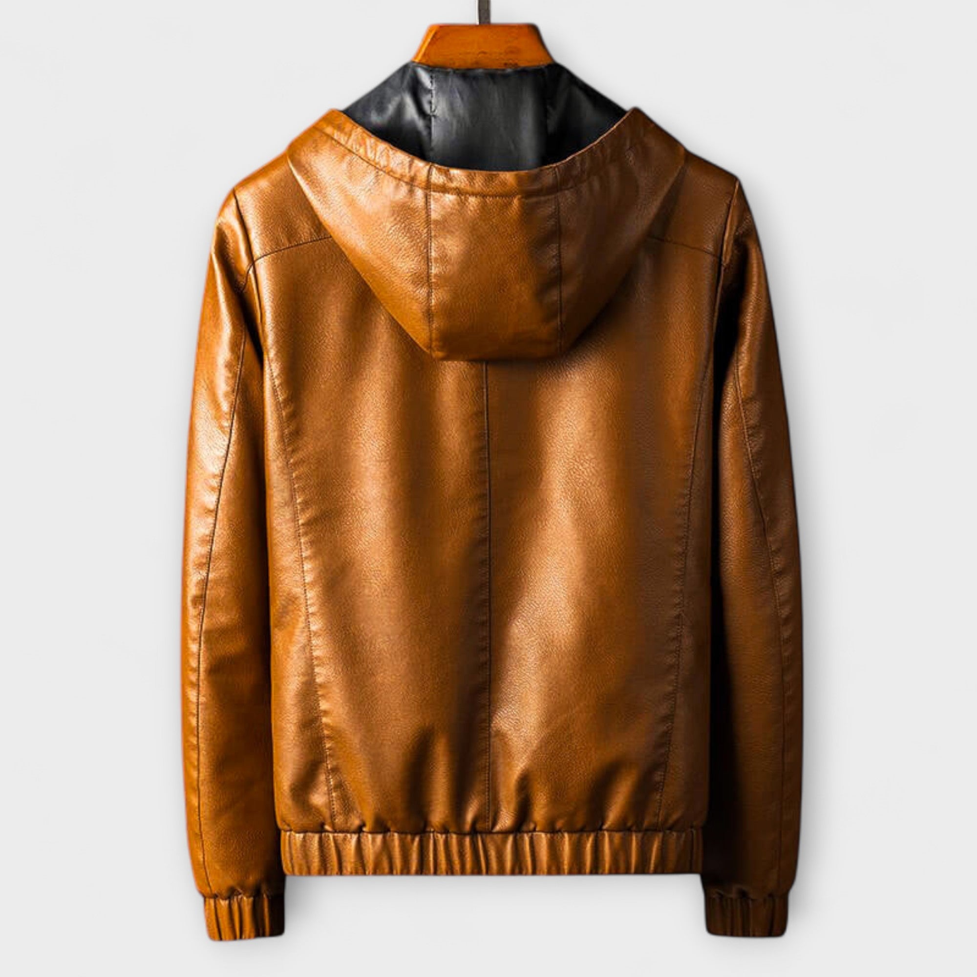 Veste en Éco-Cuir à Capuche