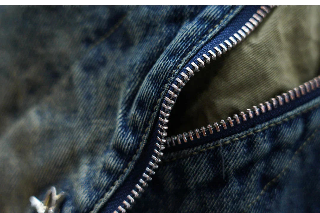 Pantalons Baggy en Denim avec Ceinture