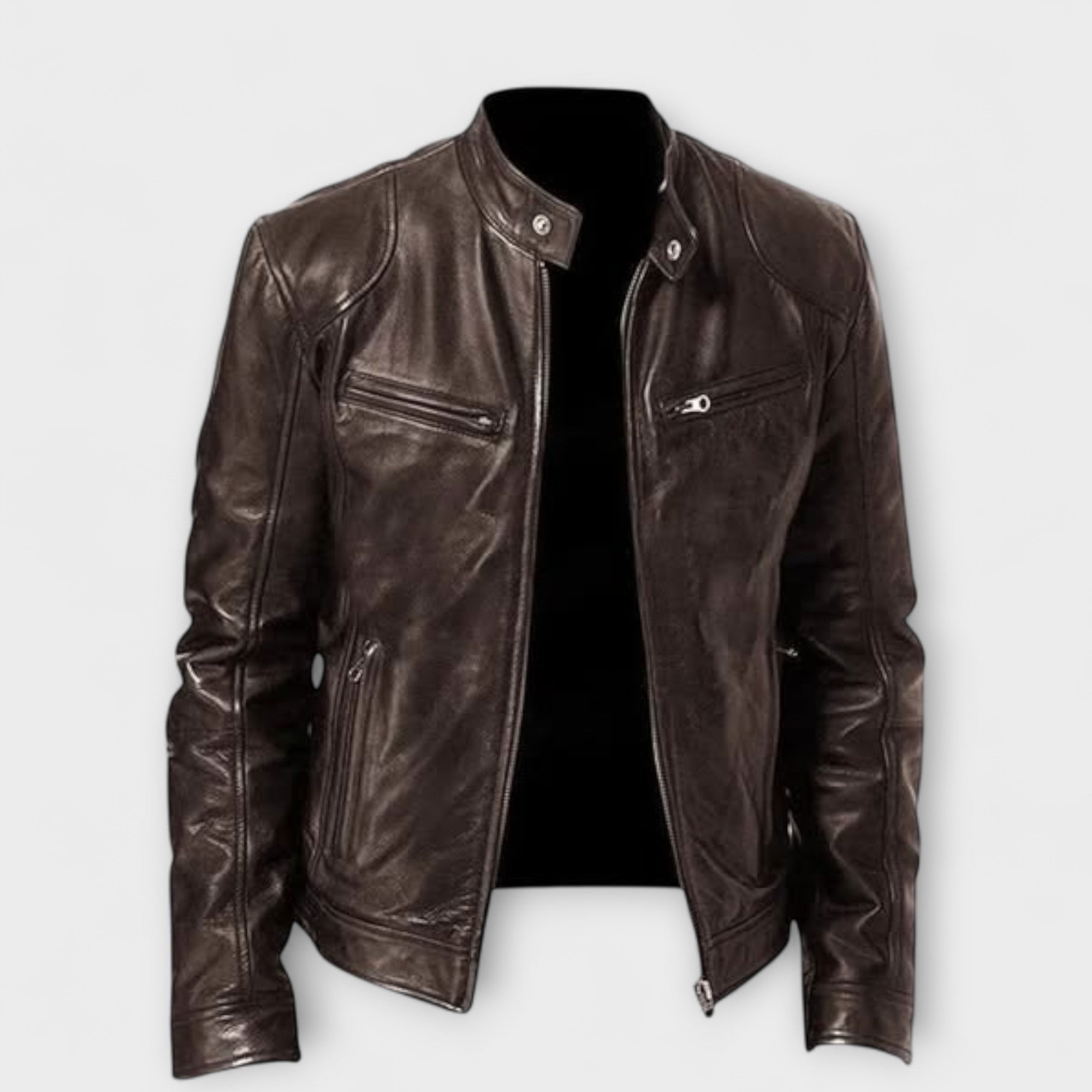 Veste casual en cuir