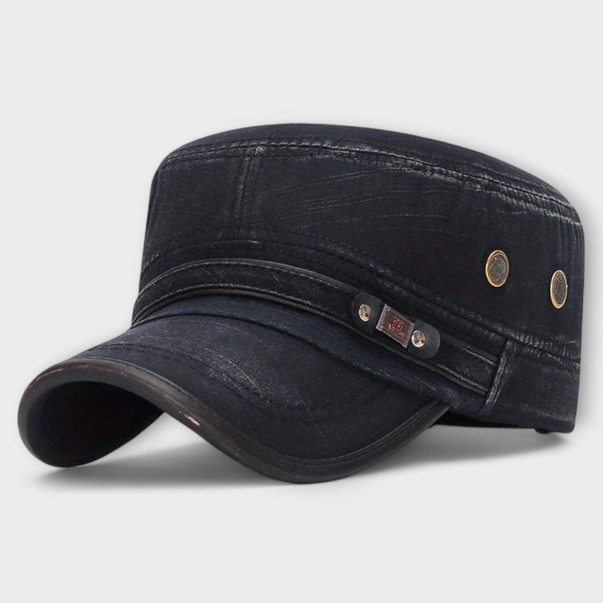 Casquette Plate en Coton Vintage
