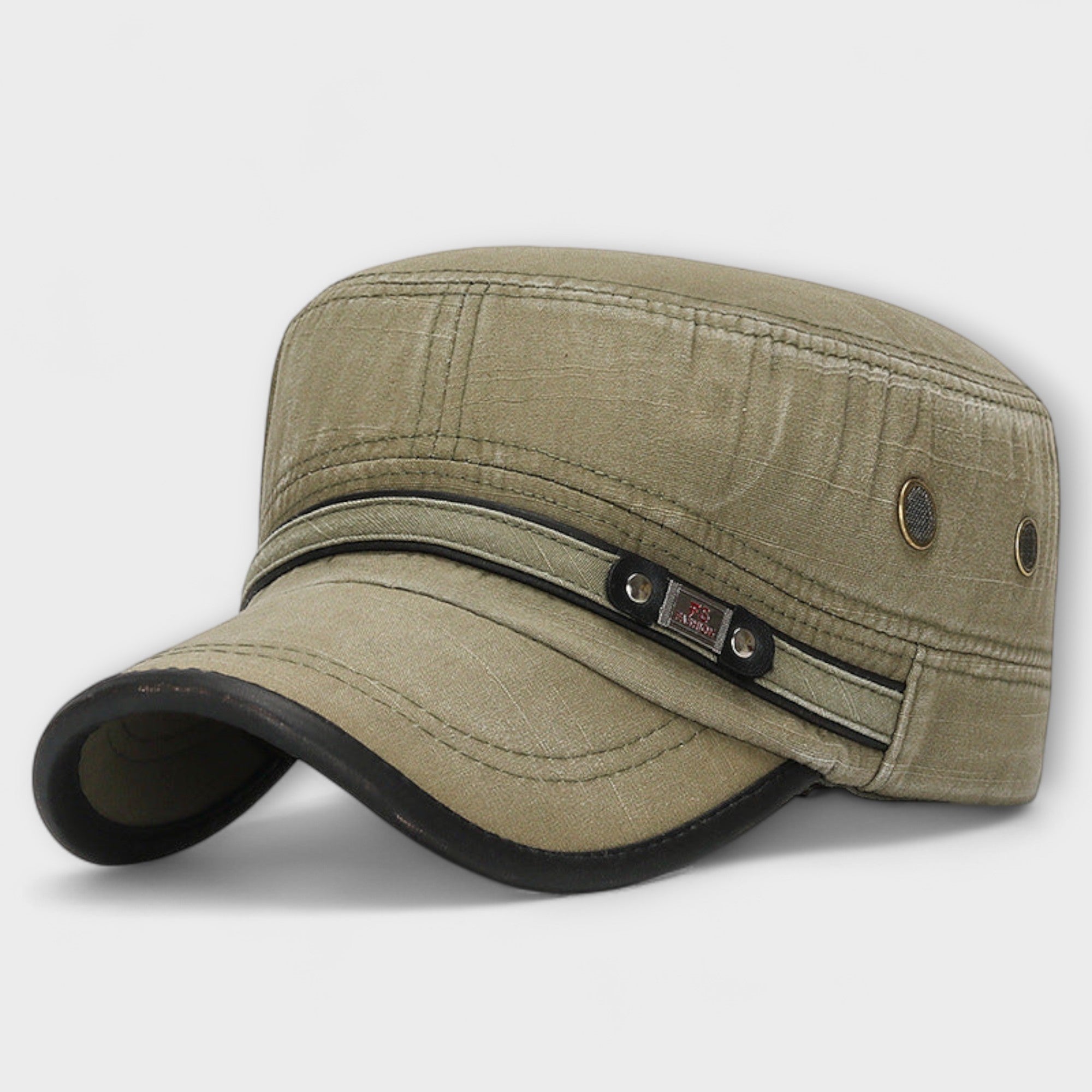 Casquette Plate en Coton Vintage