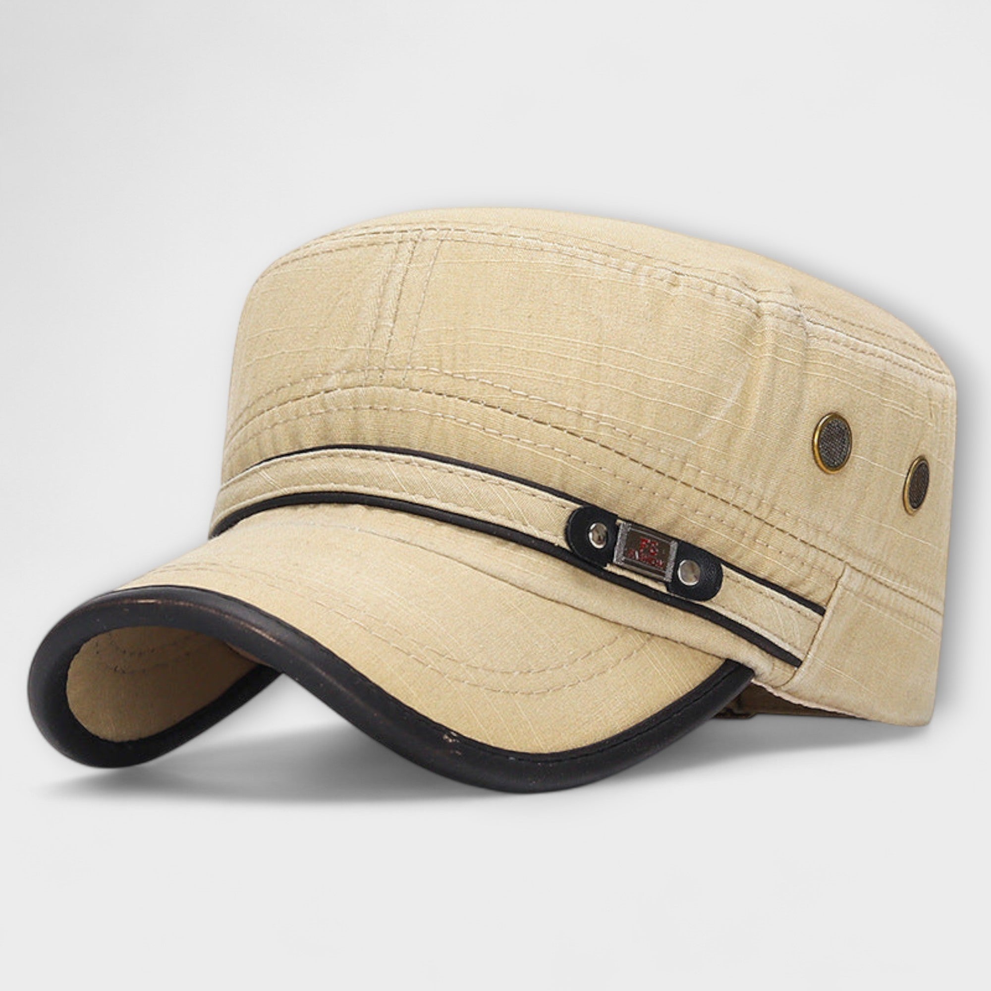 Casquette Plate en Coton Vintage