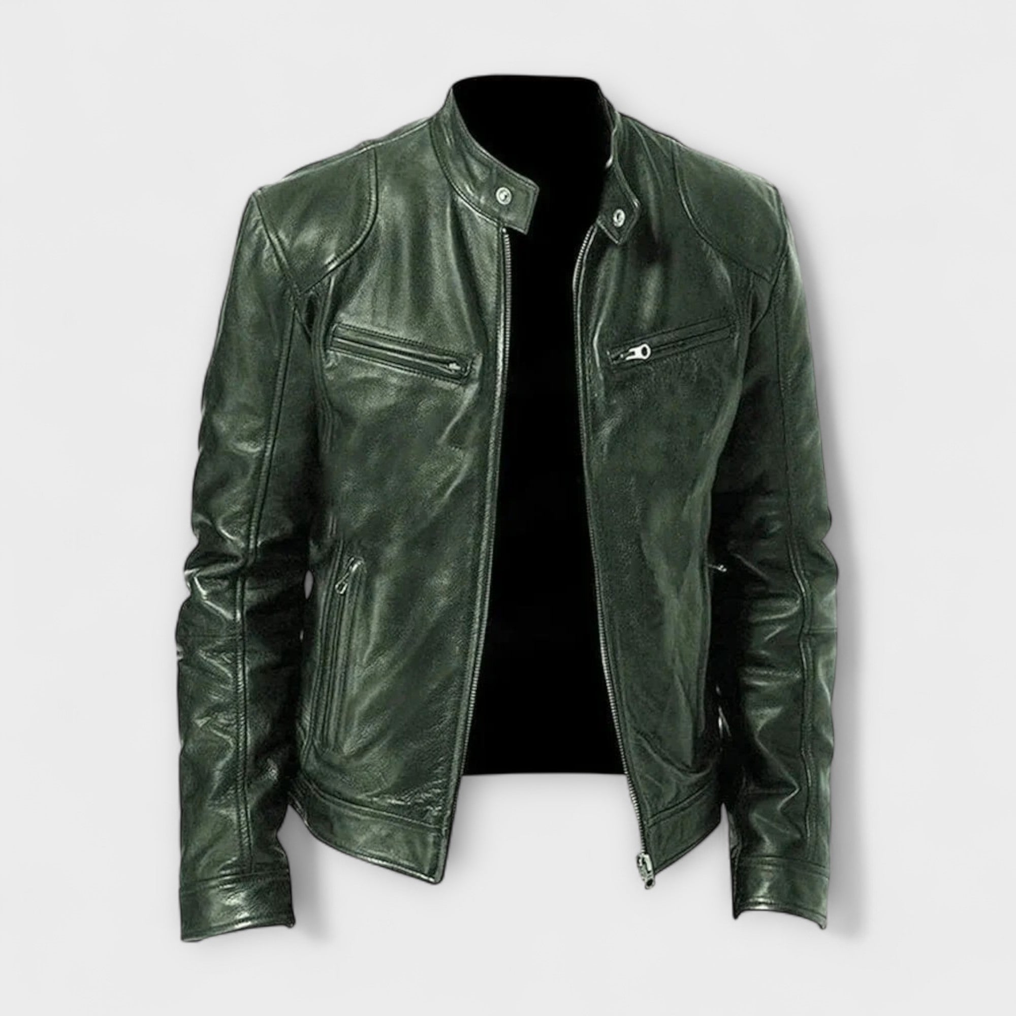 Veste casual en cuir
