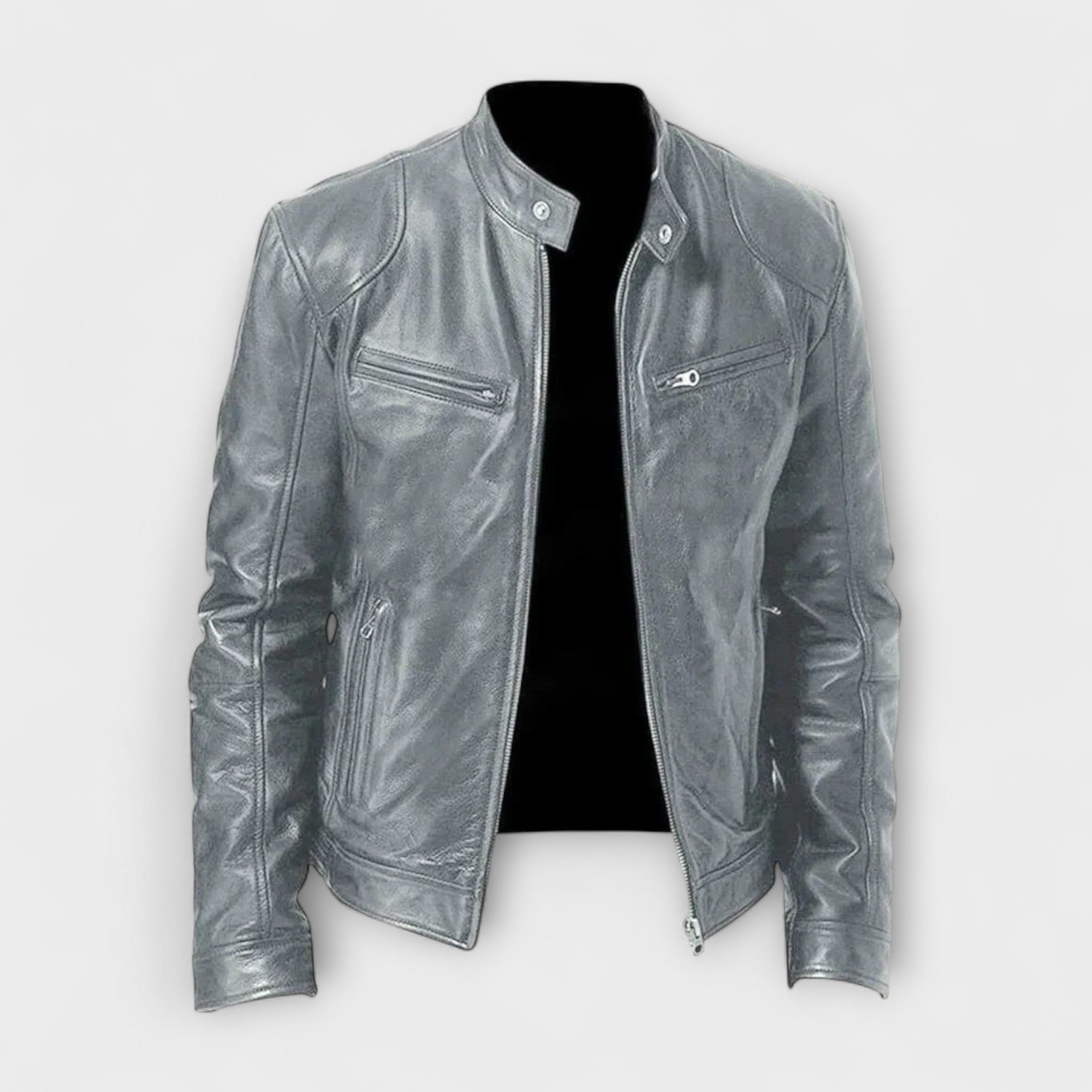 Veste casual en cuir