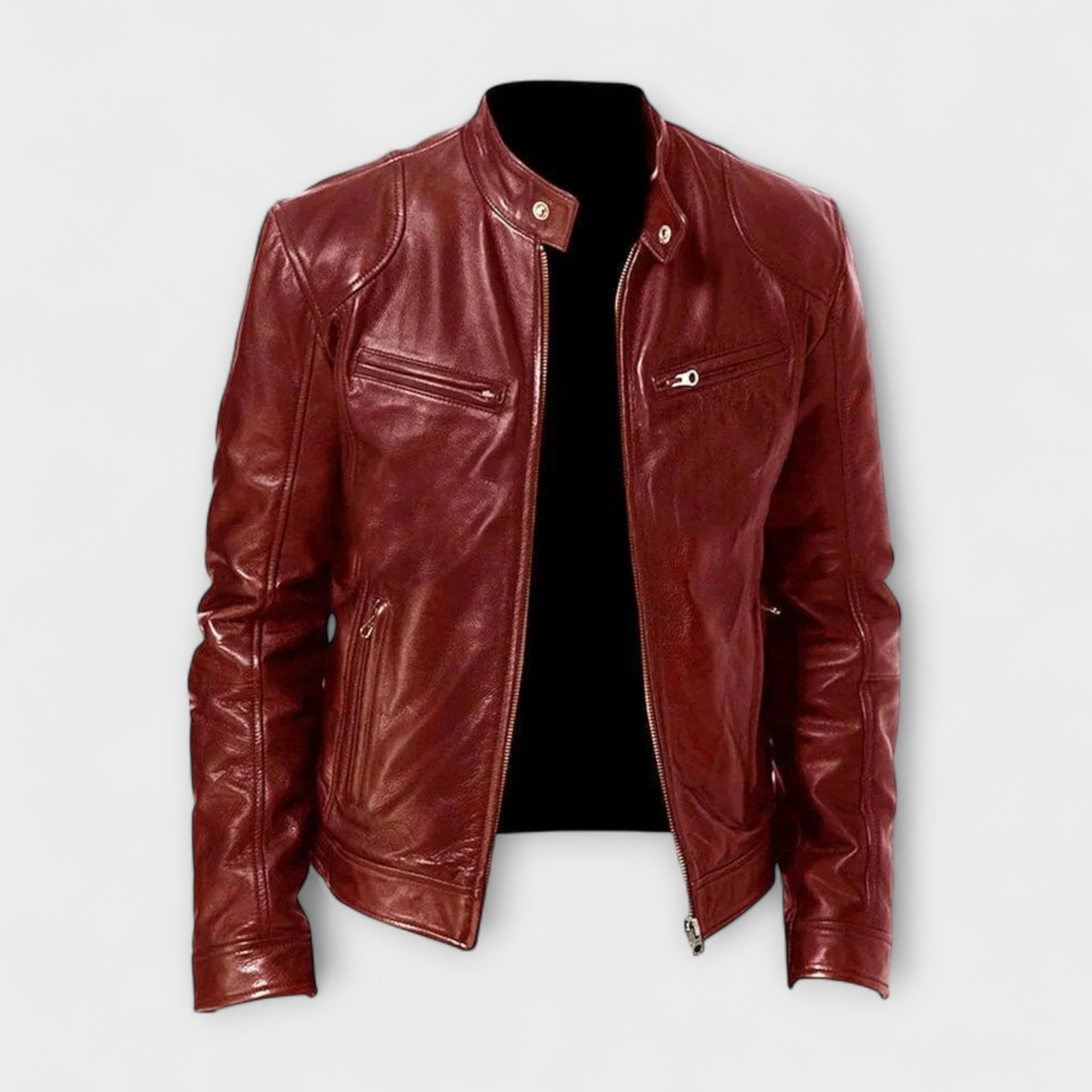 Veste casual en cuir