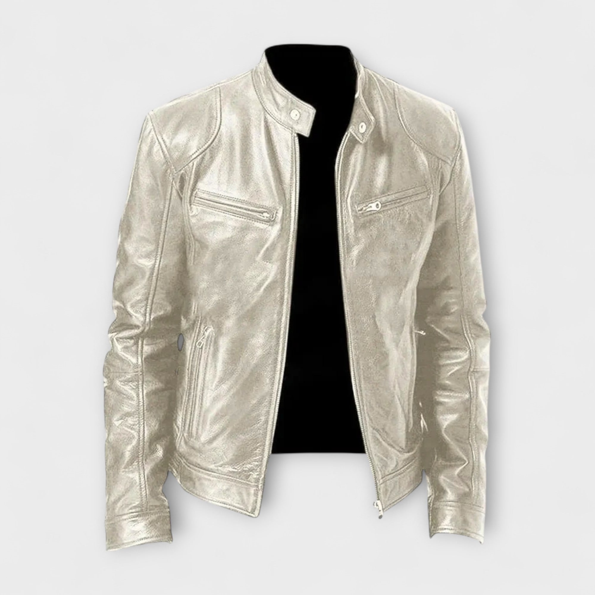 Veste casual en cuir