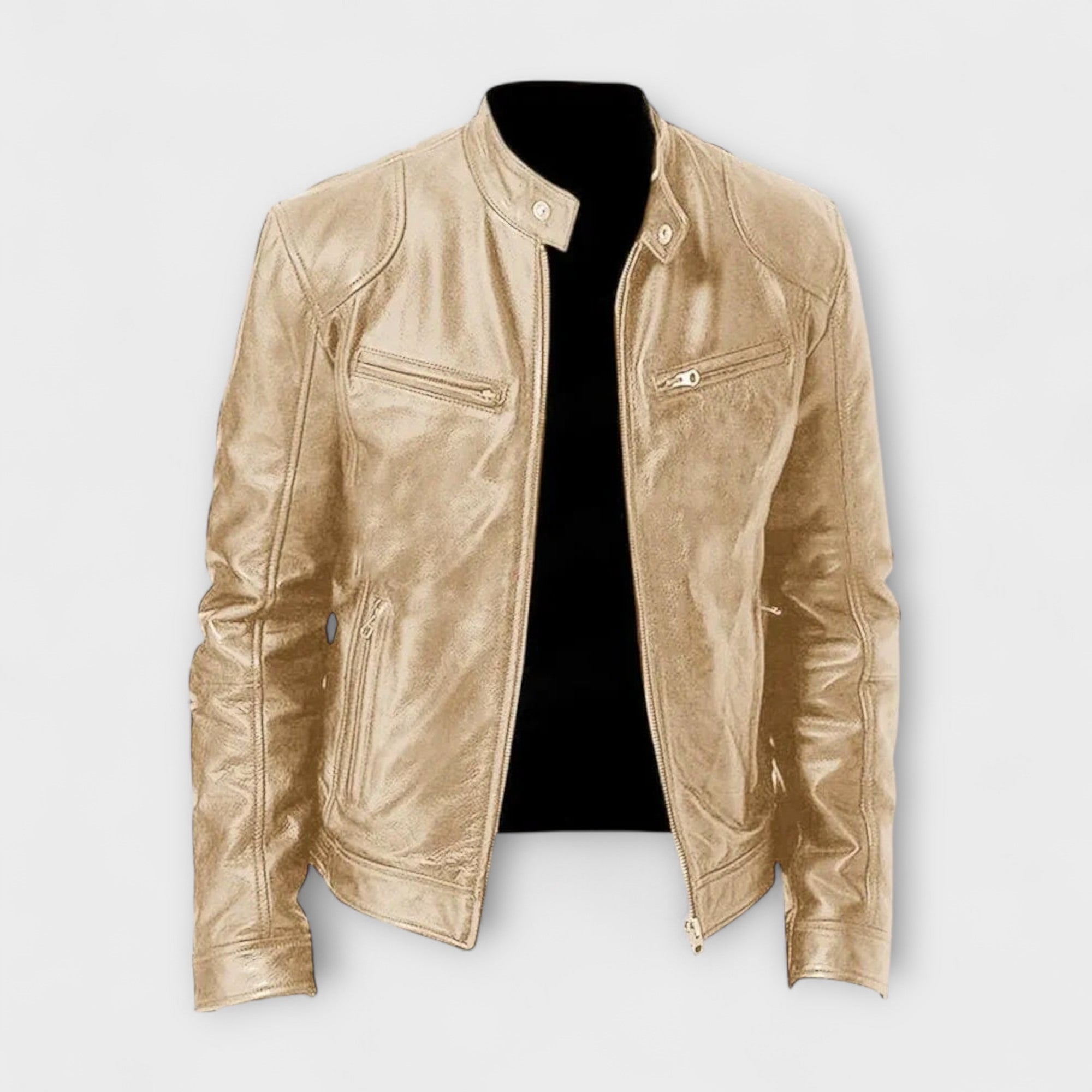 Veste casual en cuir