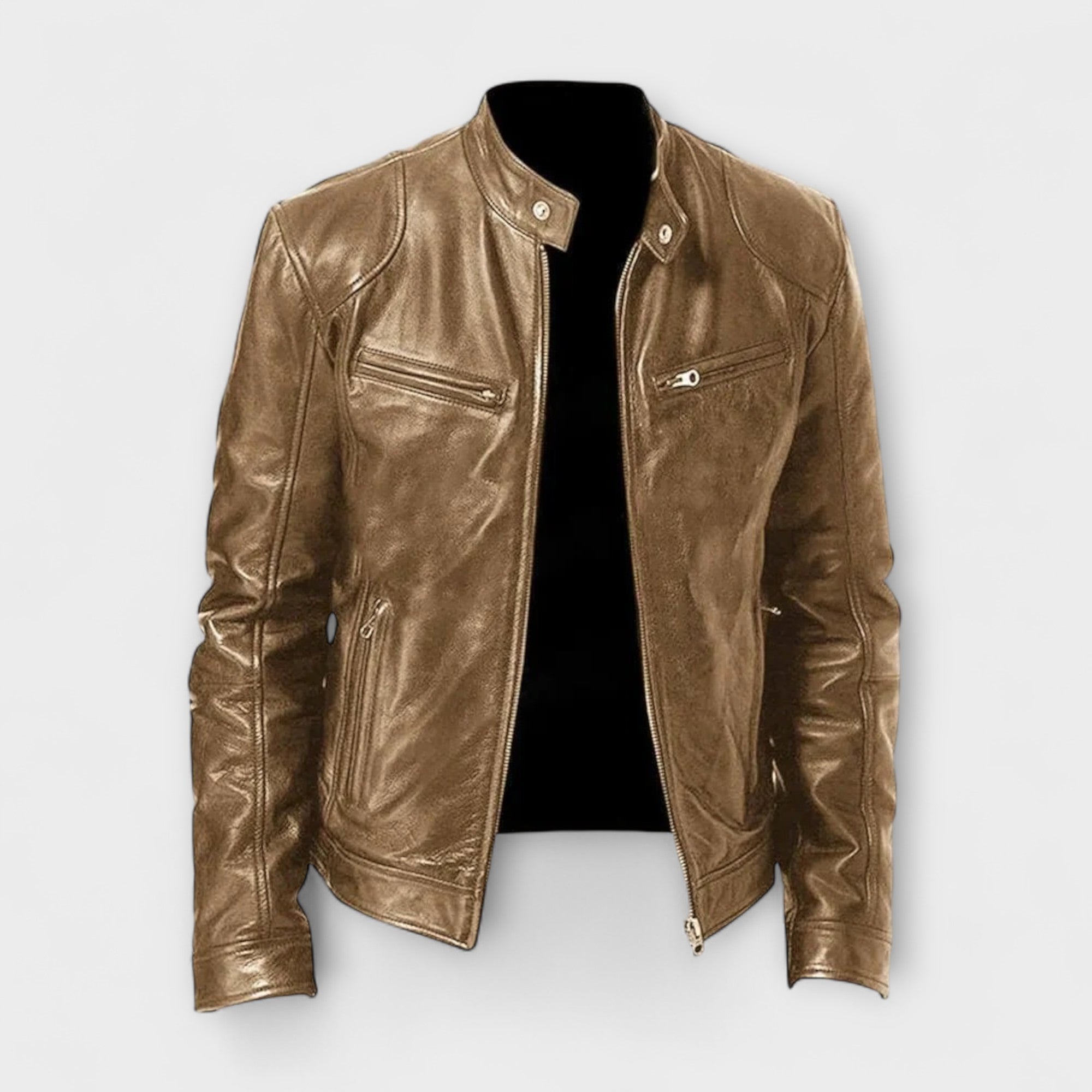 Veste casual en cuir