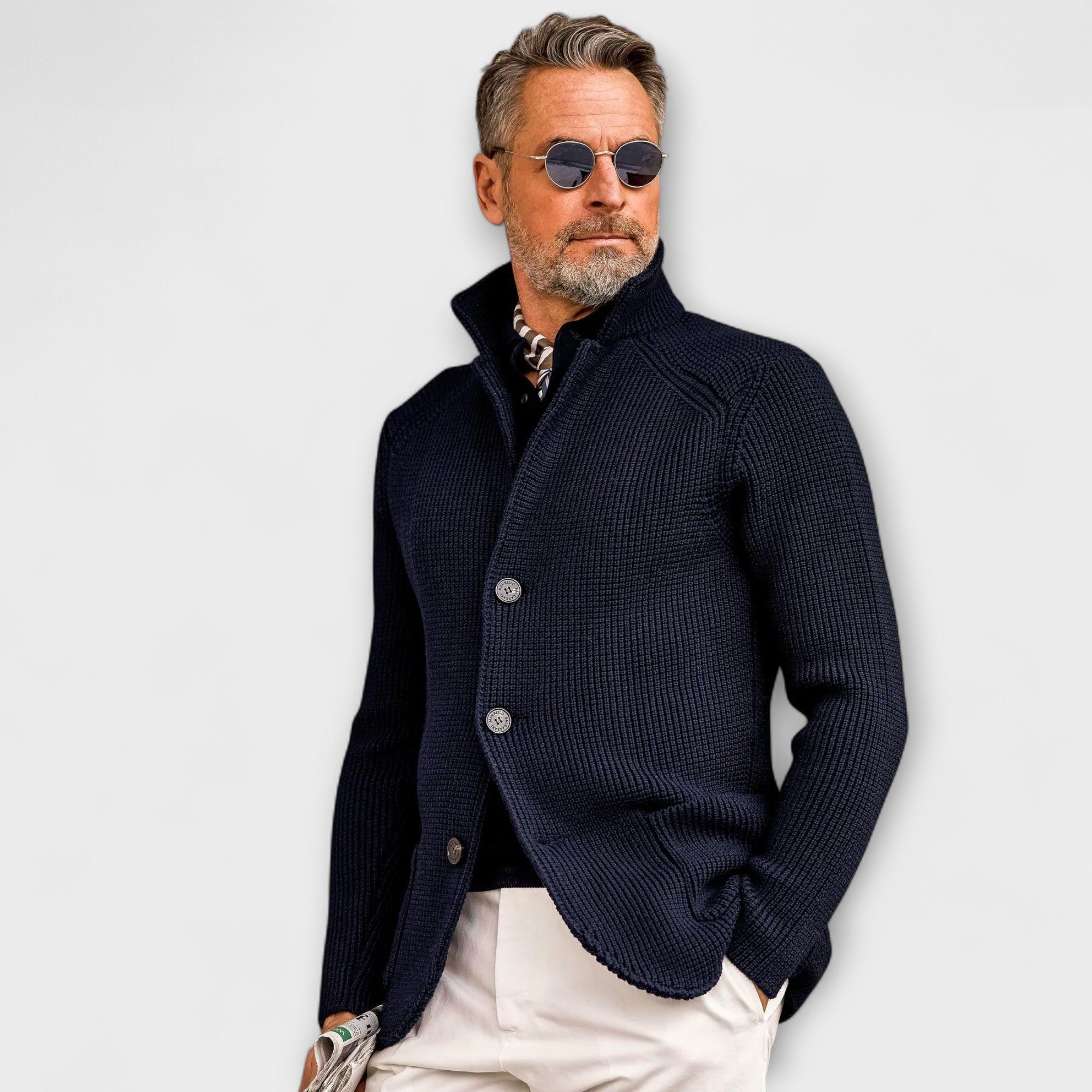 Cardigan Homme Style Rétro Militaire