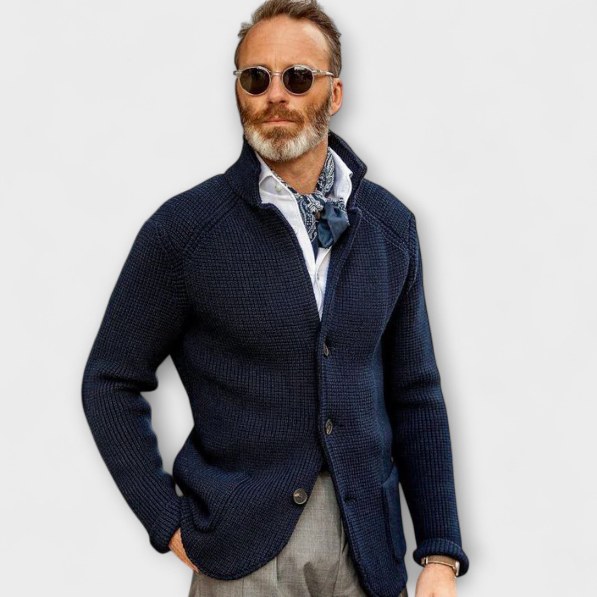 Cardigan Homme Style Rétro Militaire