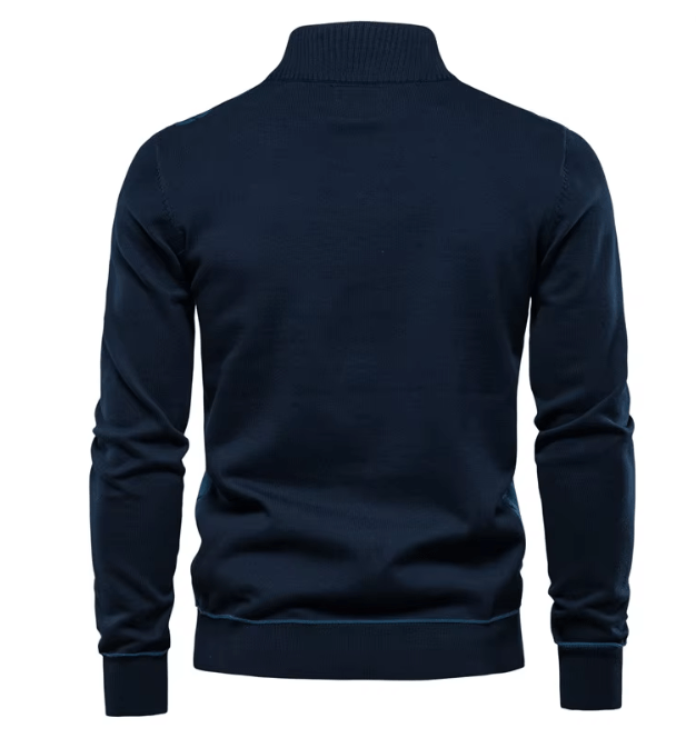 Pull pour homme à demi-zippé