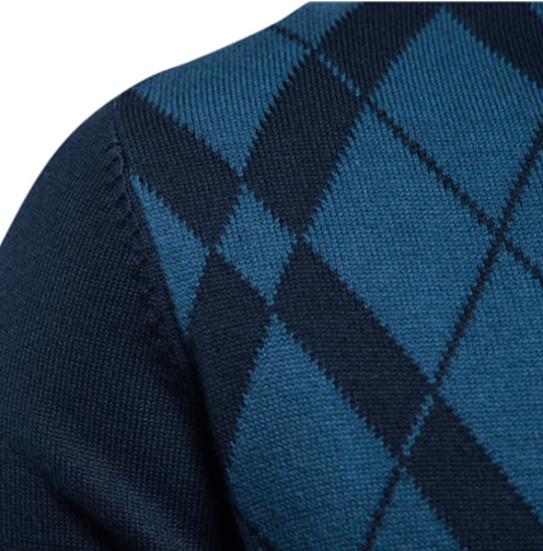 Pull pour homme à demi-zippé