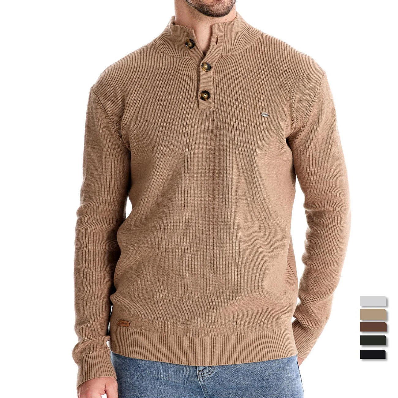 Pull Homme Avec Design de Bouton