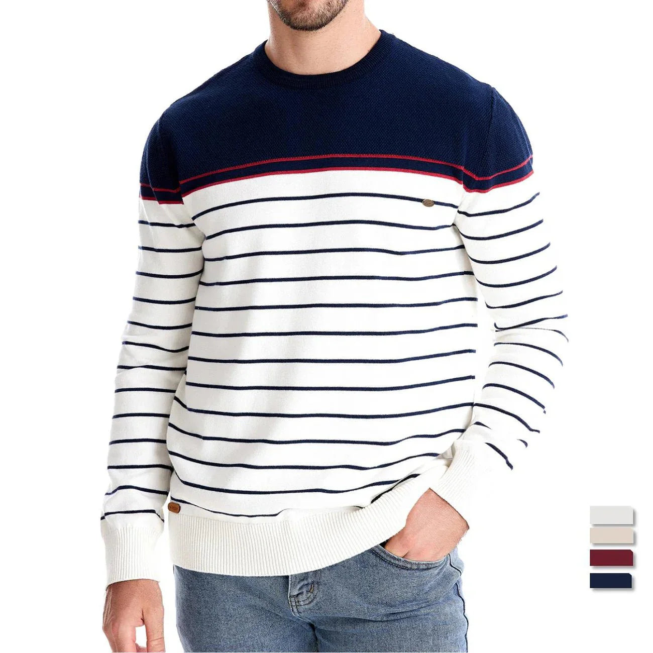 Pull pour hommes avec design rayé