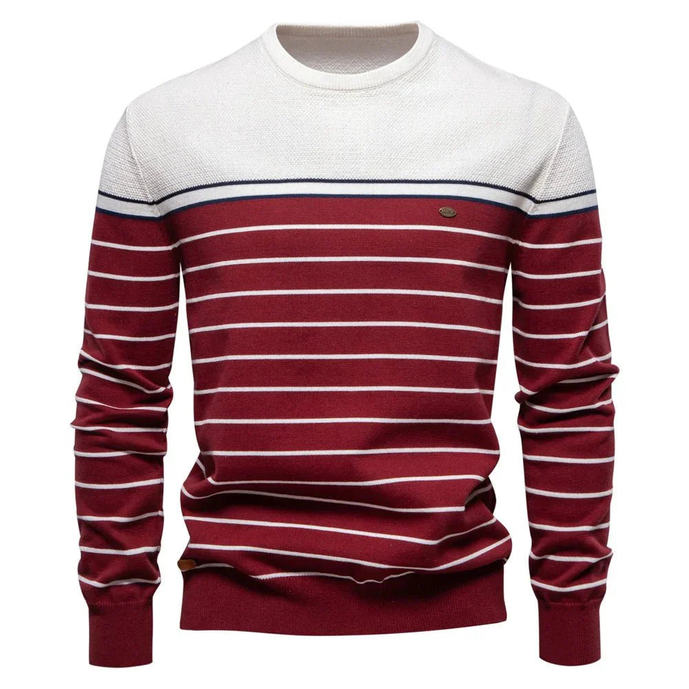 Pull pour hommes avec design rayé