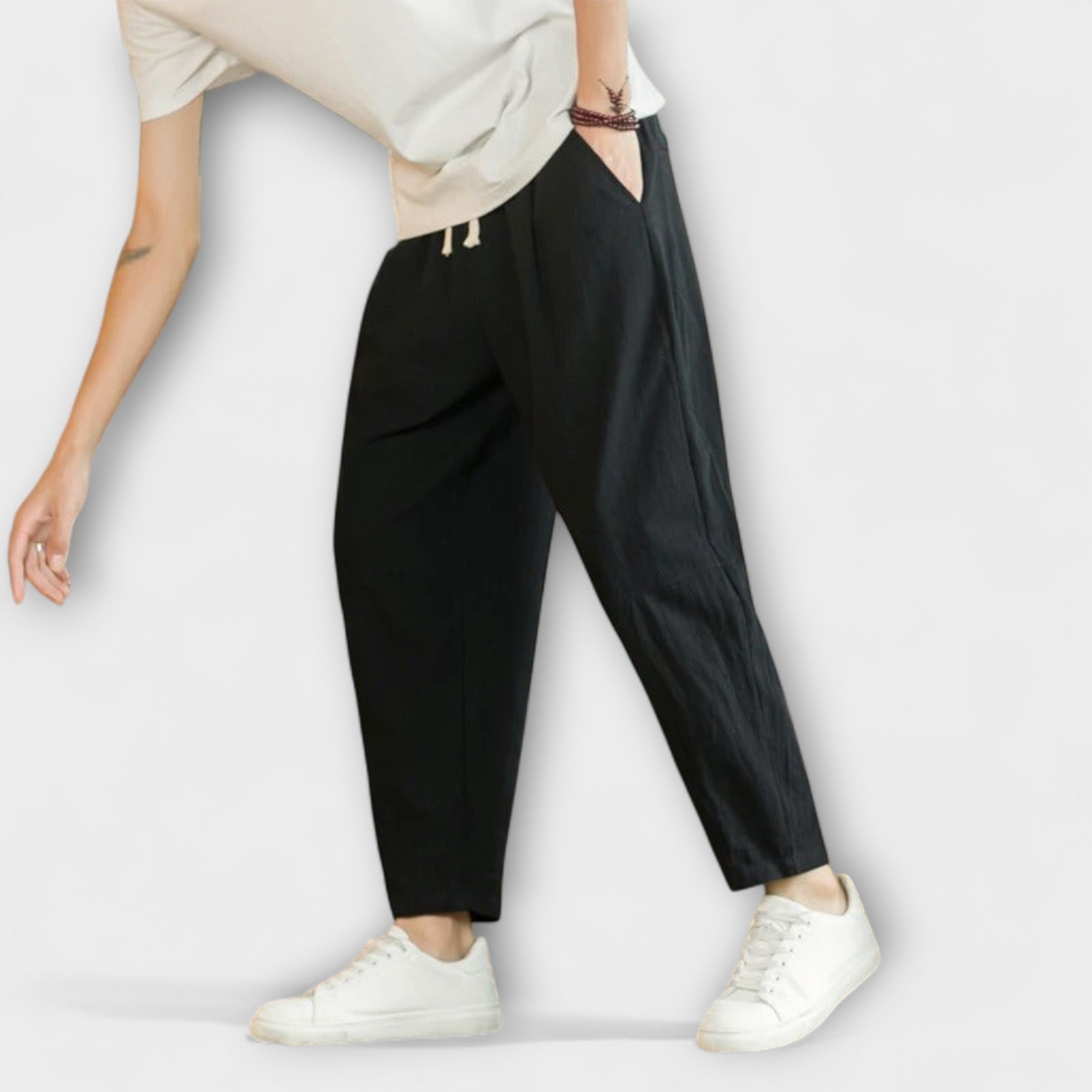 Pantalons en Coton Décontractés