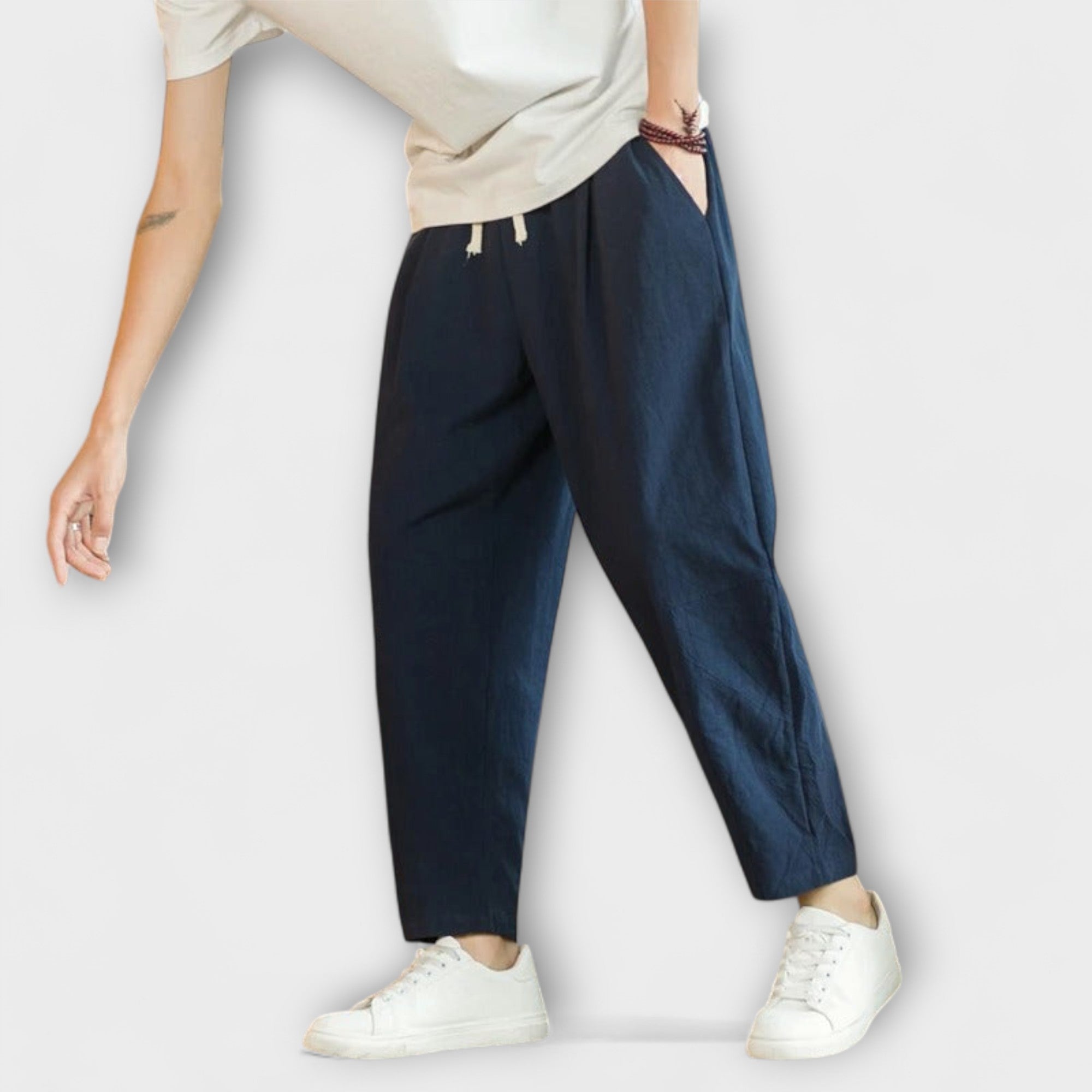 Pantalons en Coton Décontractés