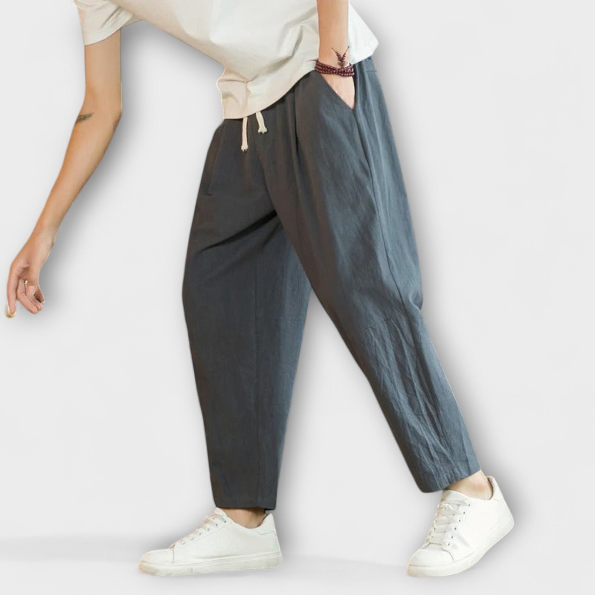 Pantalons en Coton Décontractés