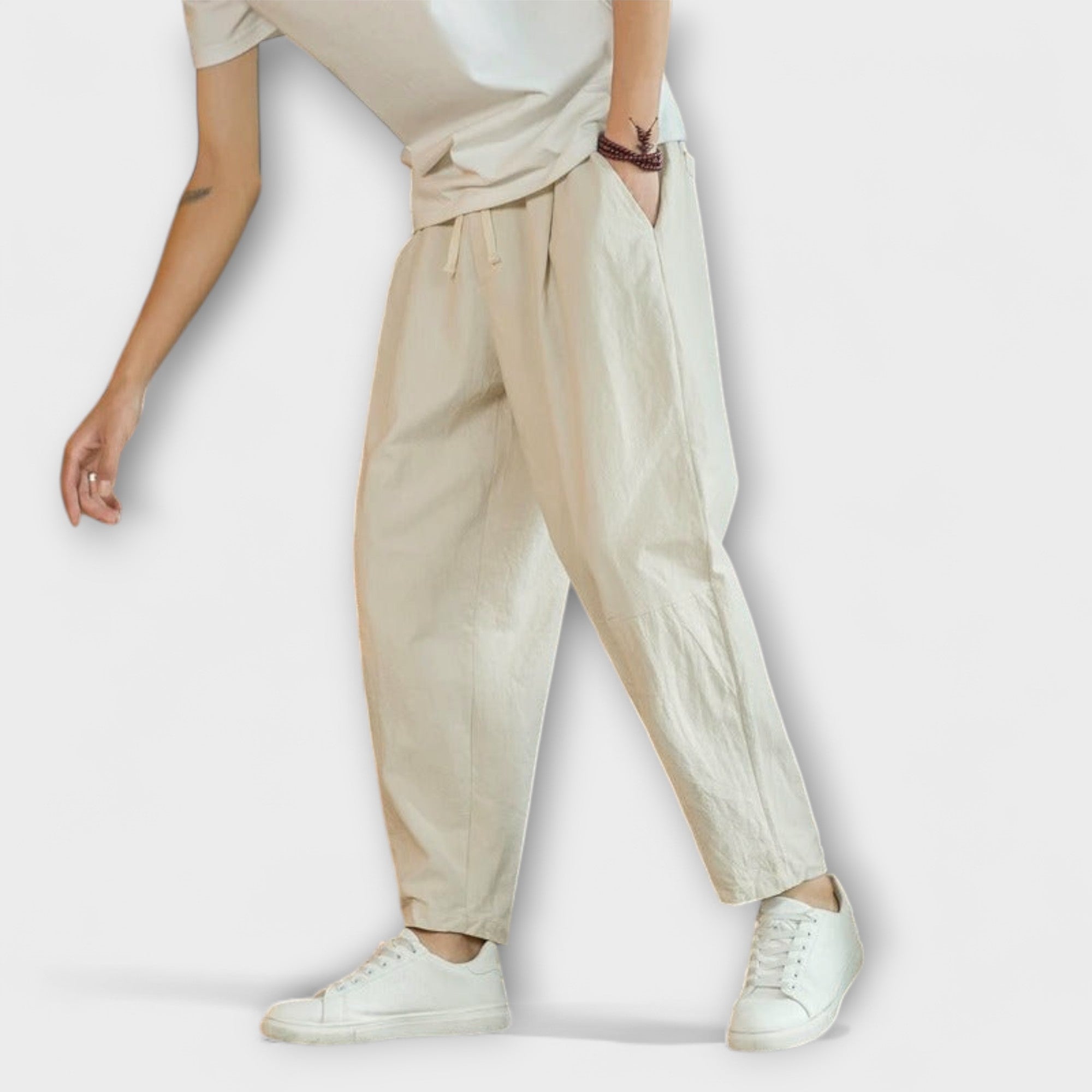 Pantalons en Coton Décontractés